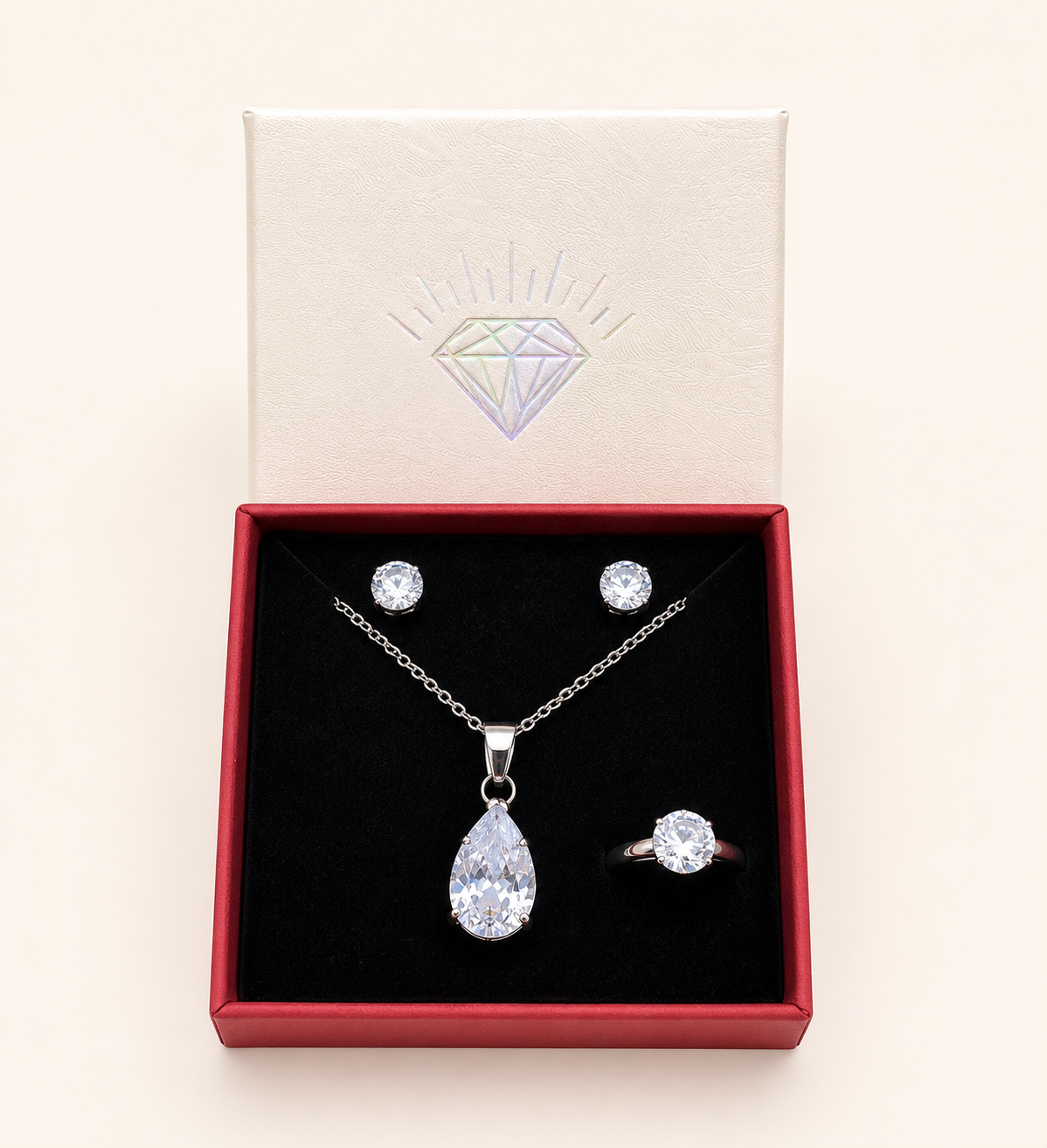 Teardrop Crystal Jewellery Set