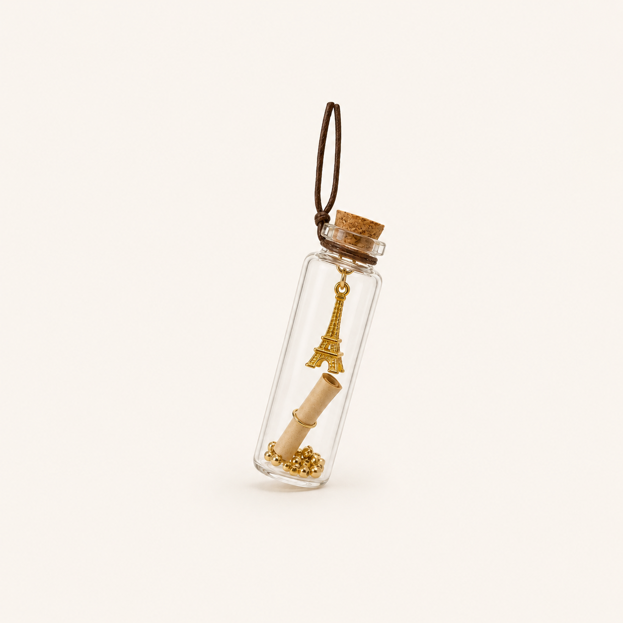 Eiffel Tower Message Bottle Charm