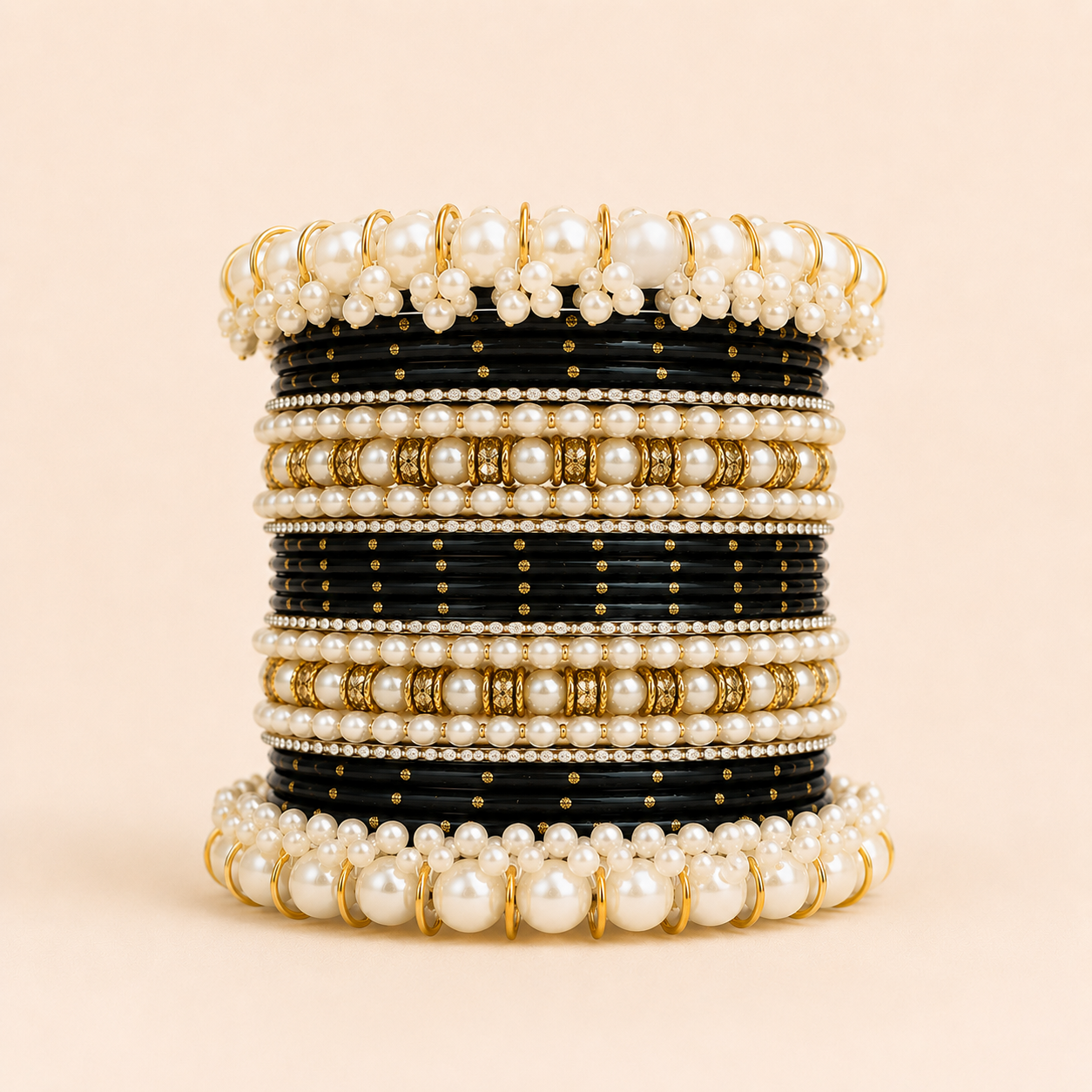 Classic Black Pearl Bangles