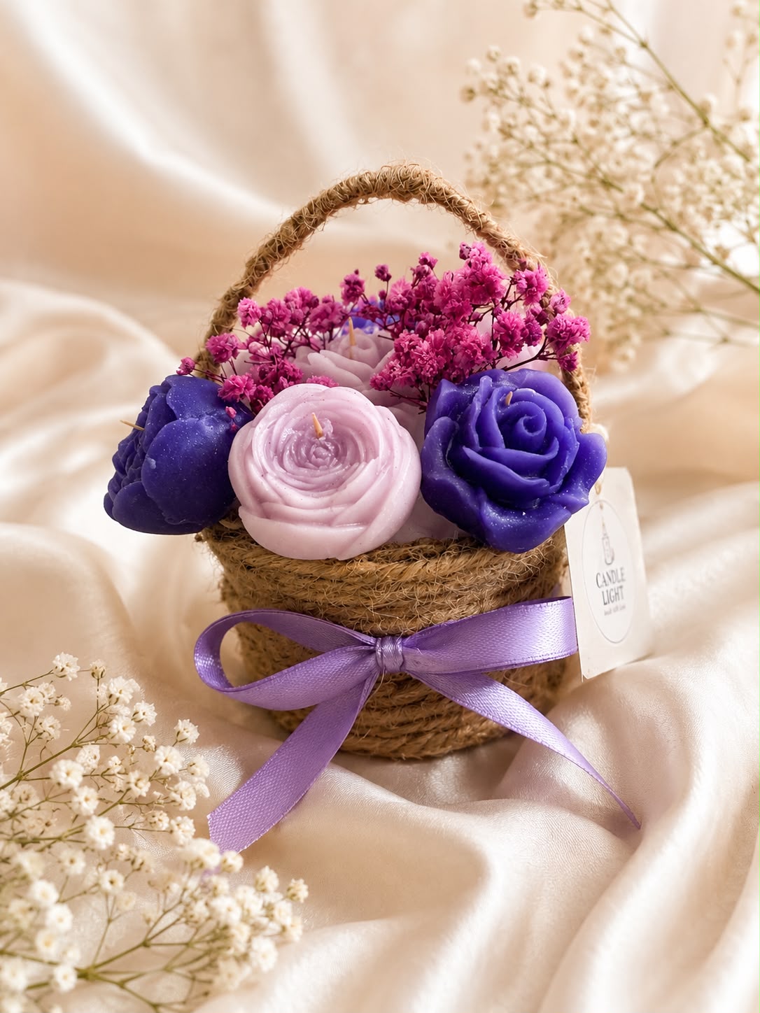 Purple Ribbon Basket