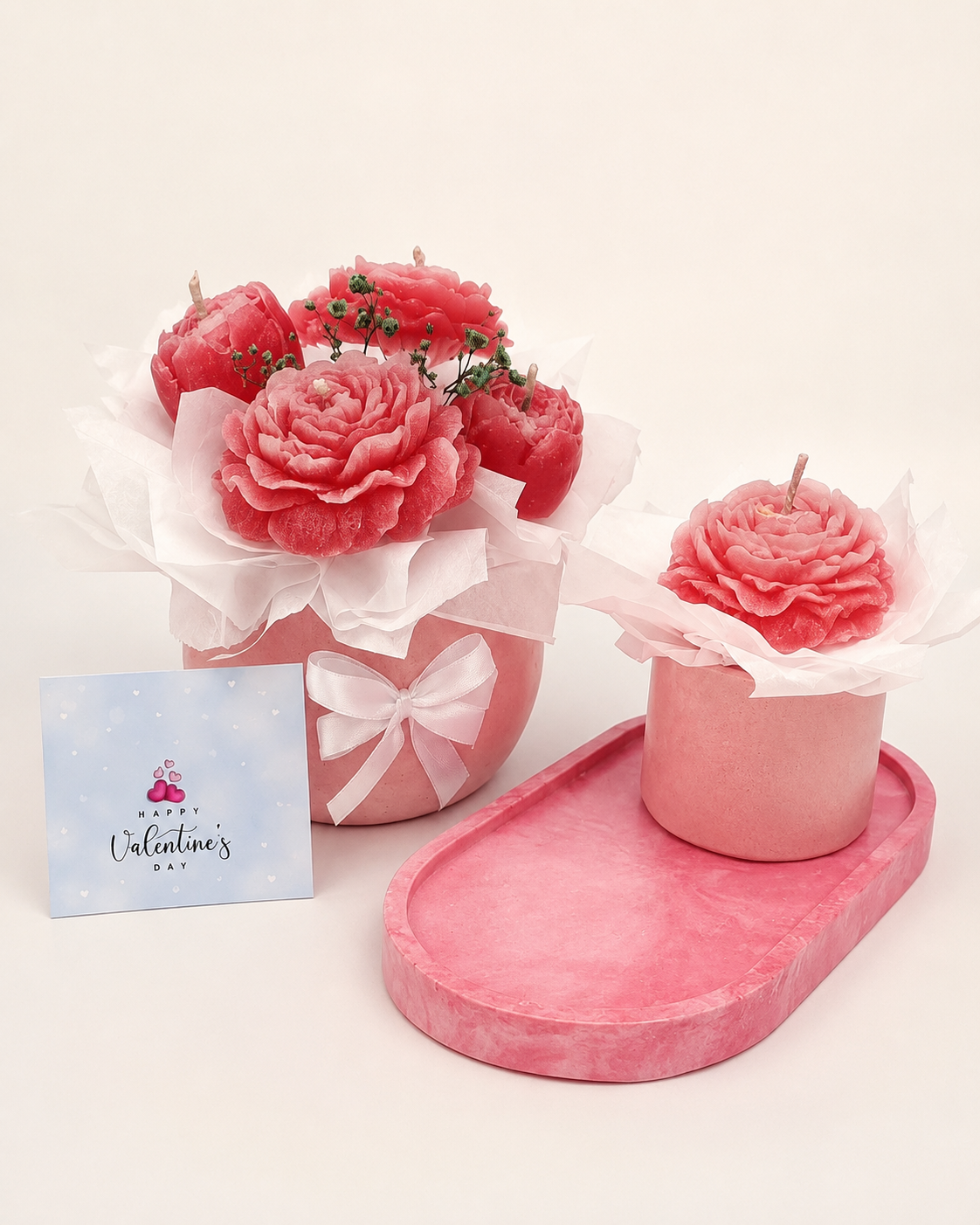 Woven Floral Candle Basket