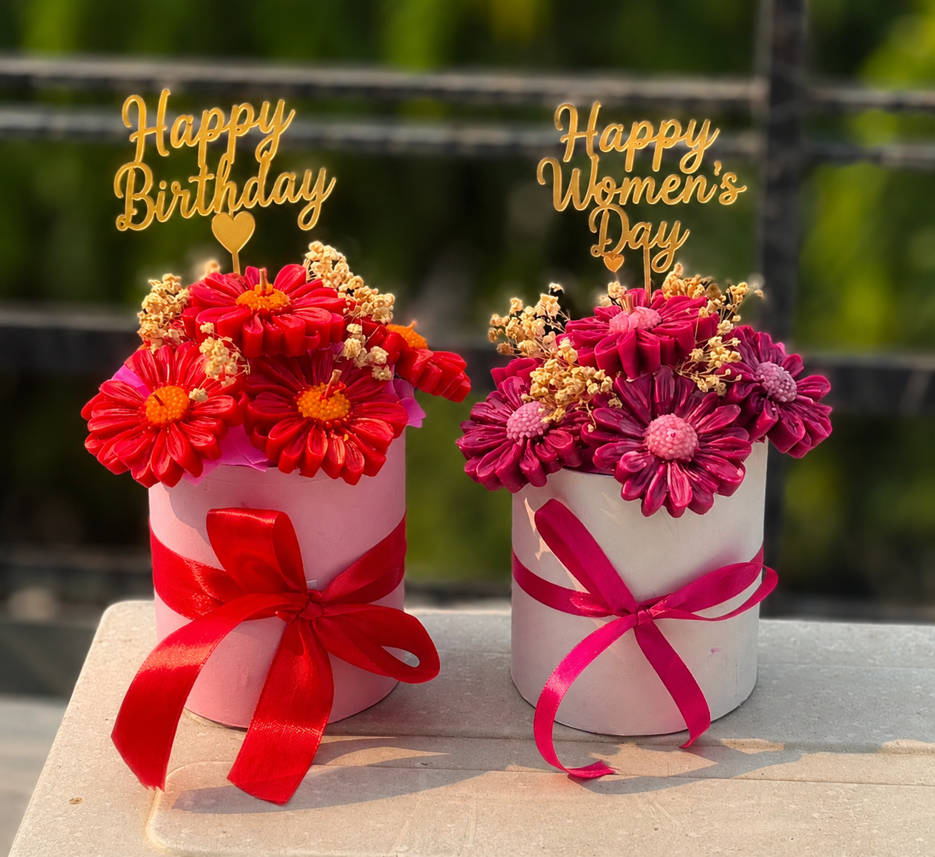 Ruby Red & Magenta candle