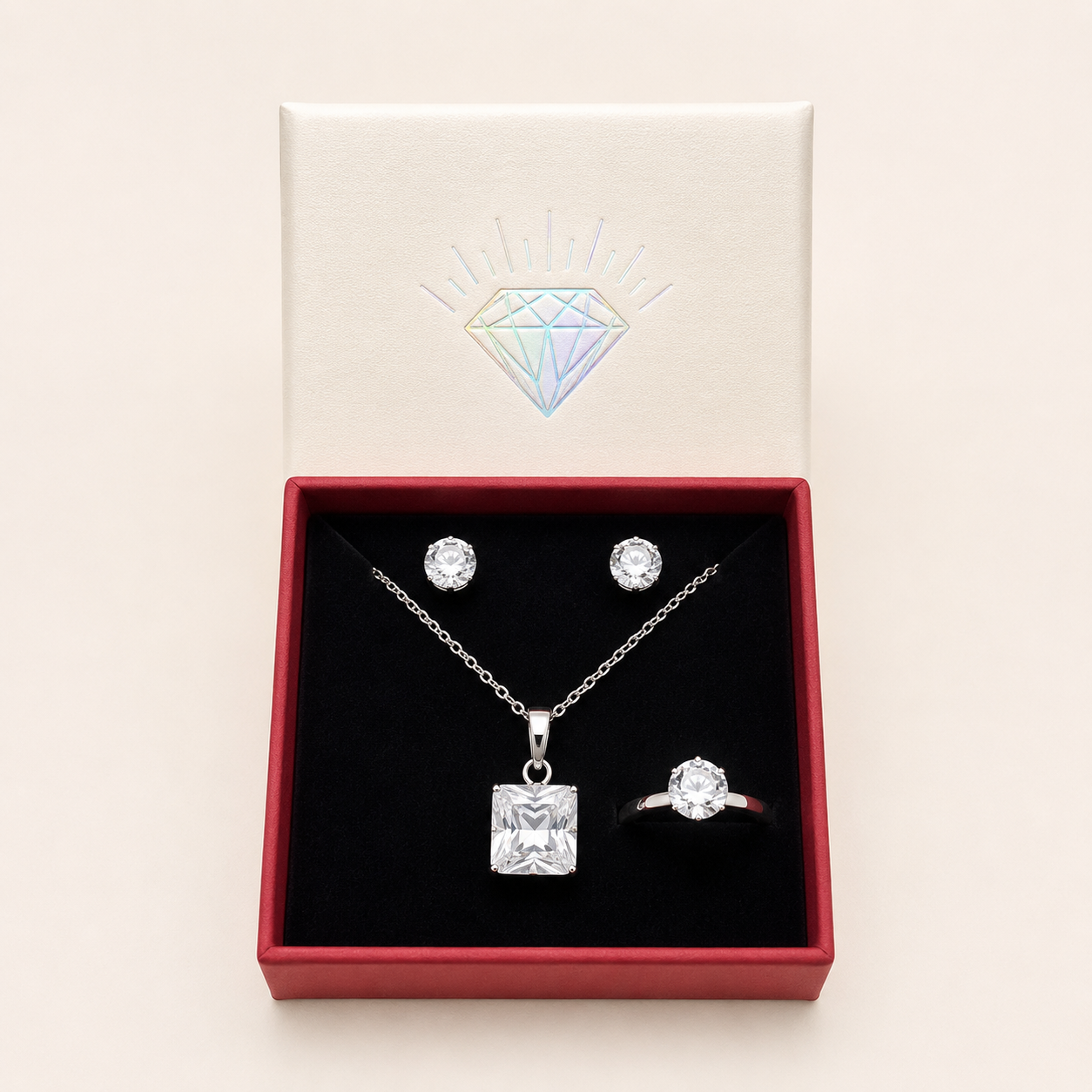 Silver-Tone Jewellery Set