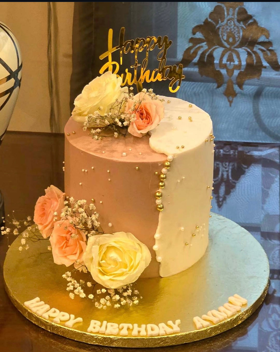 Golden Blush Cake