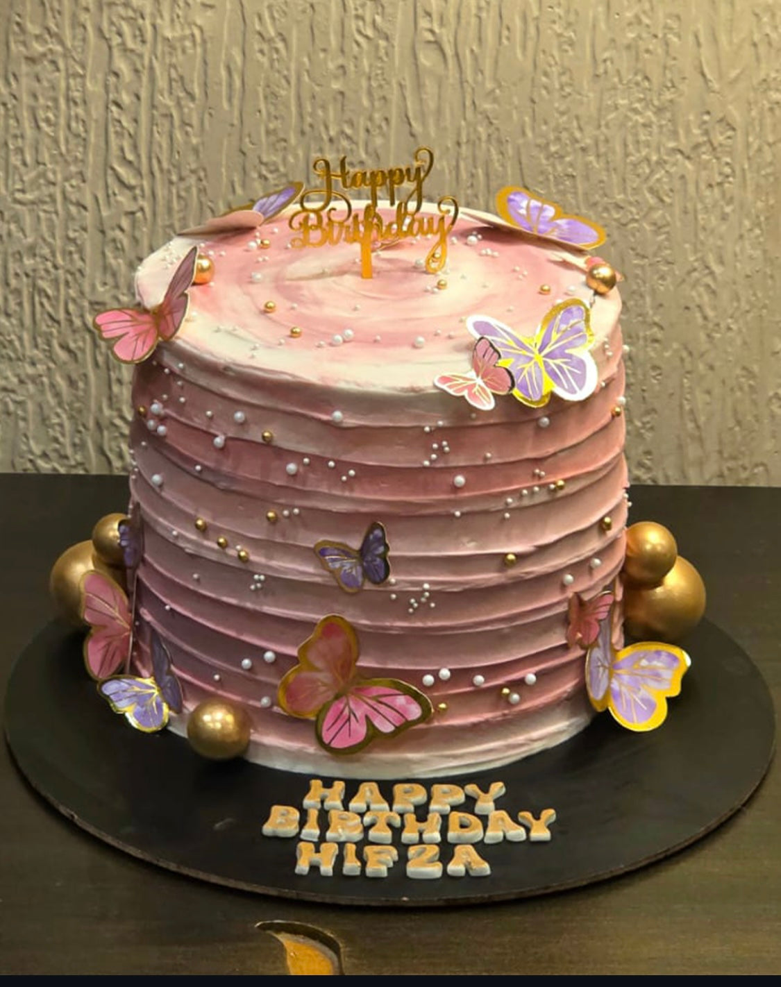 Golden Butterfly Cake