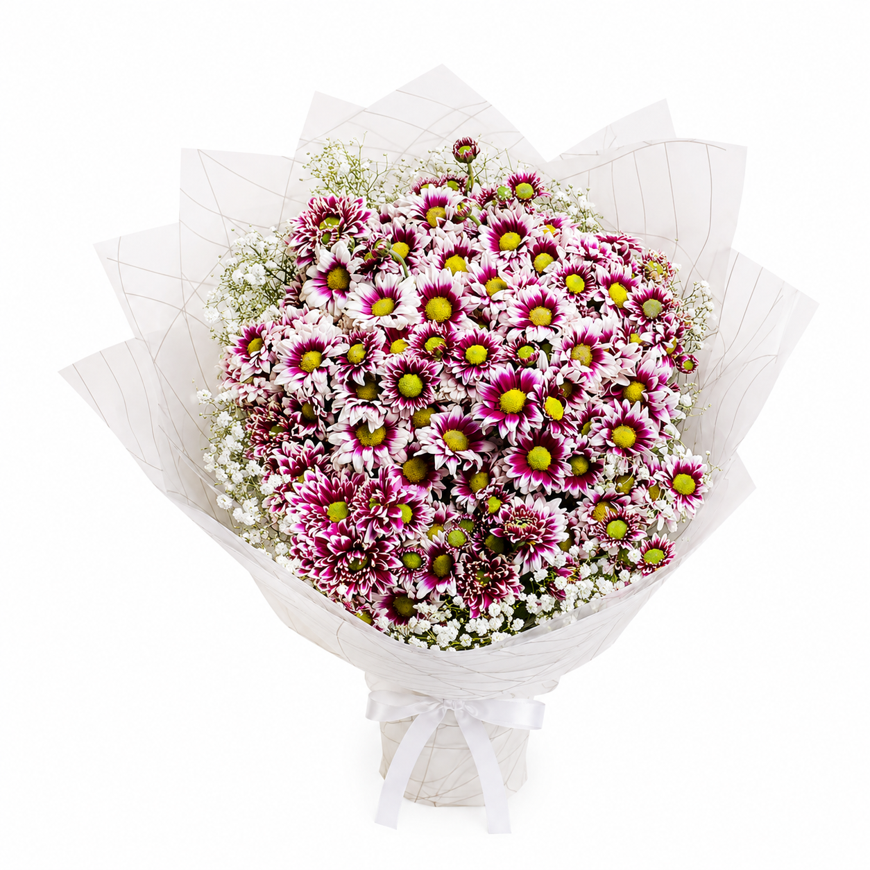 Purple and White Daisy Bouquet