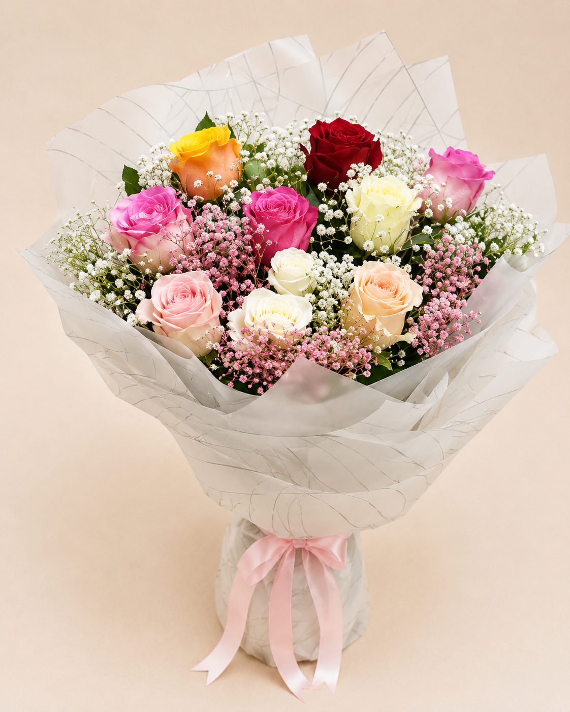 Mixed Colour Rose Bouquet