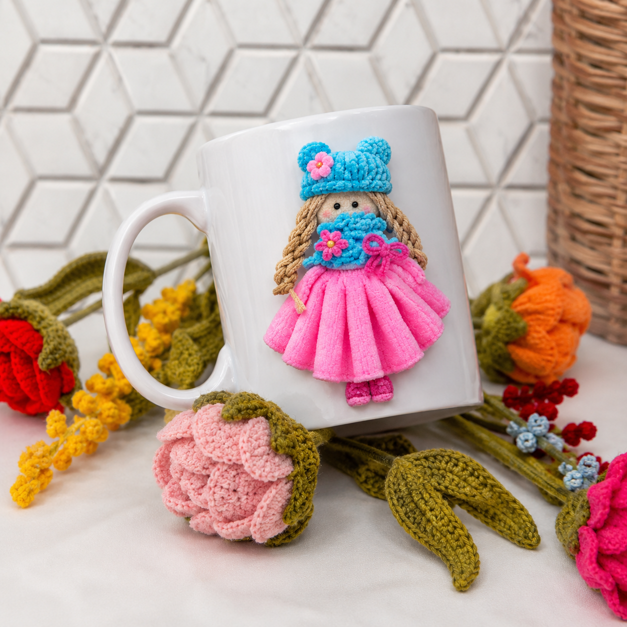 Embroidered Patch cups